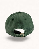 Back of Forest Green cap showing adjustable strap close-up